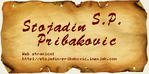 Stojadin Pribaković vizit kartica